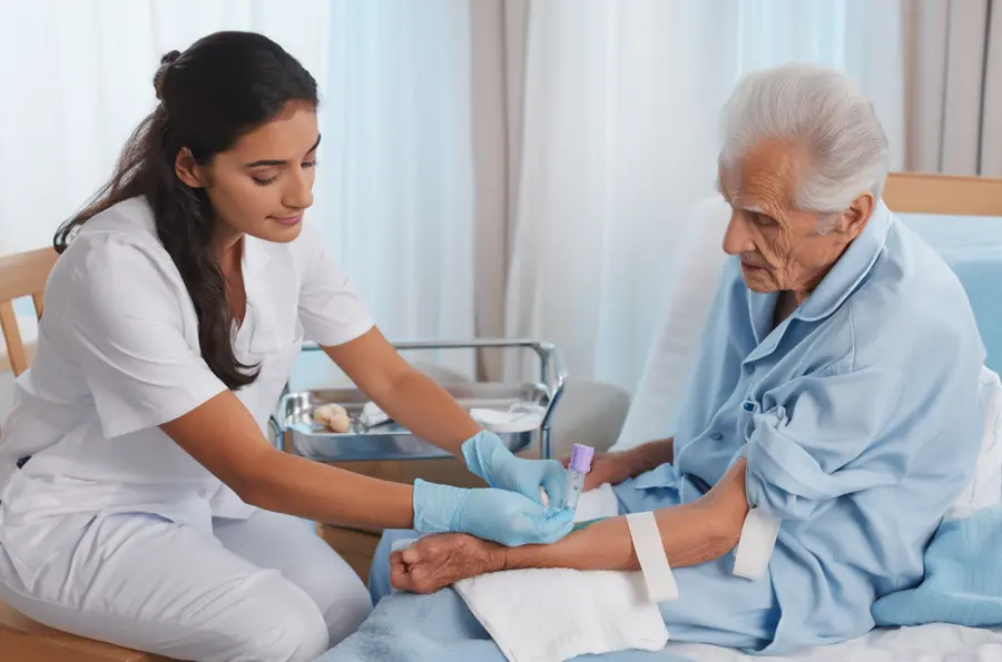 Enfermera realiza control de la diabetes